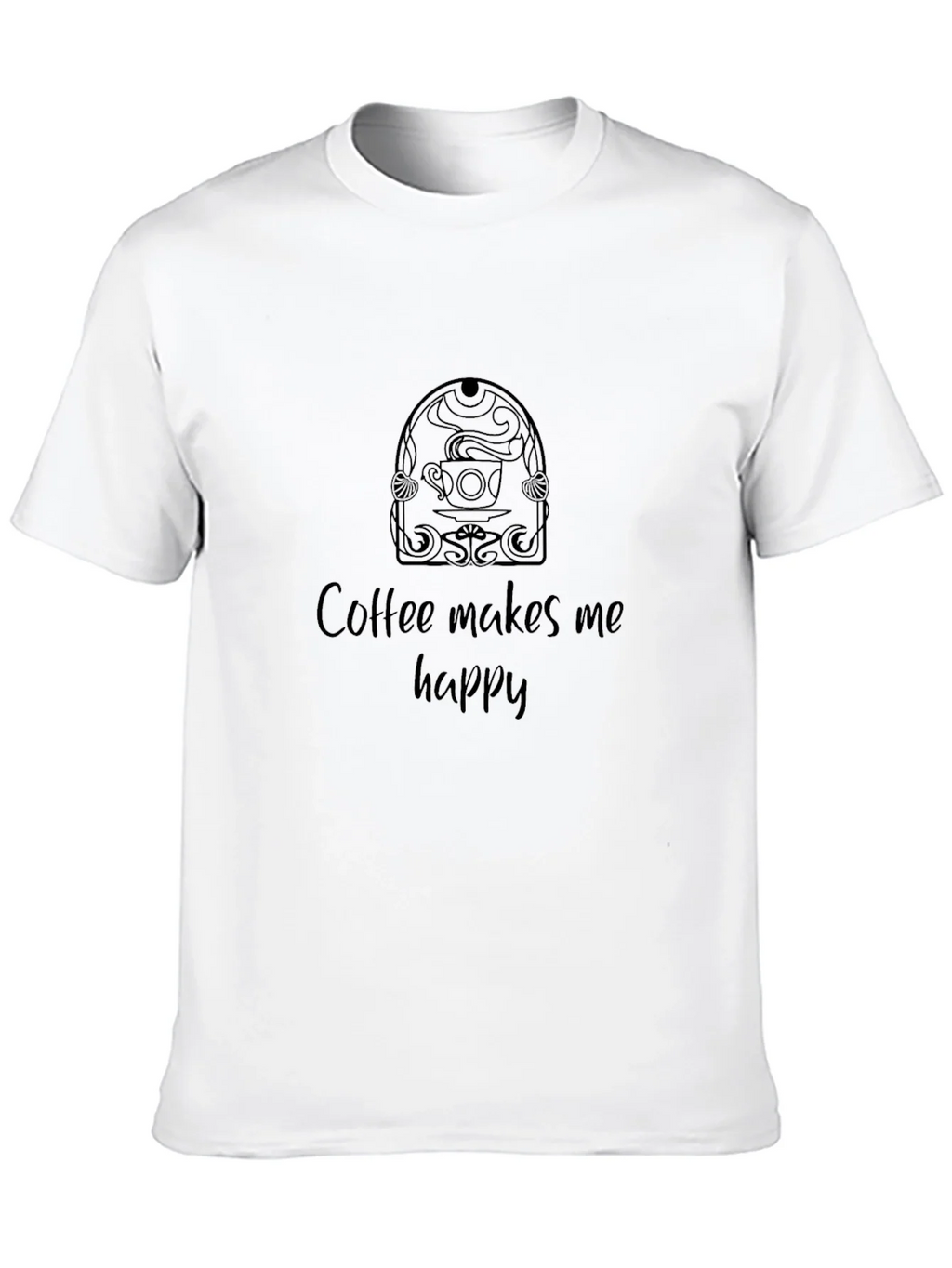 Coffee Makes Me Happy Black T-Shirt product image 8