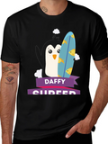 Daffy Surfer T-Shirt - Penguin Surfboard Graphic Tee product image 1