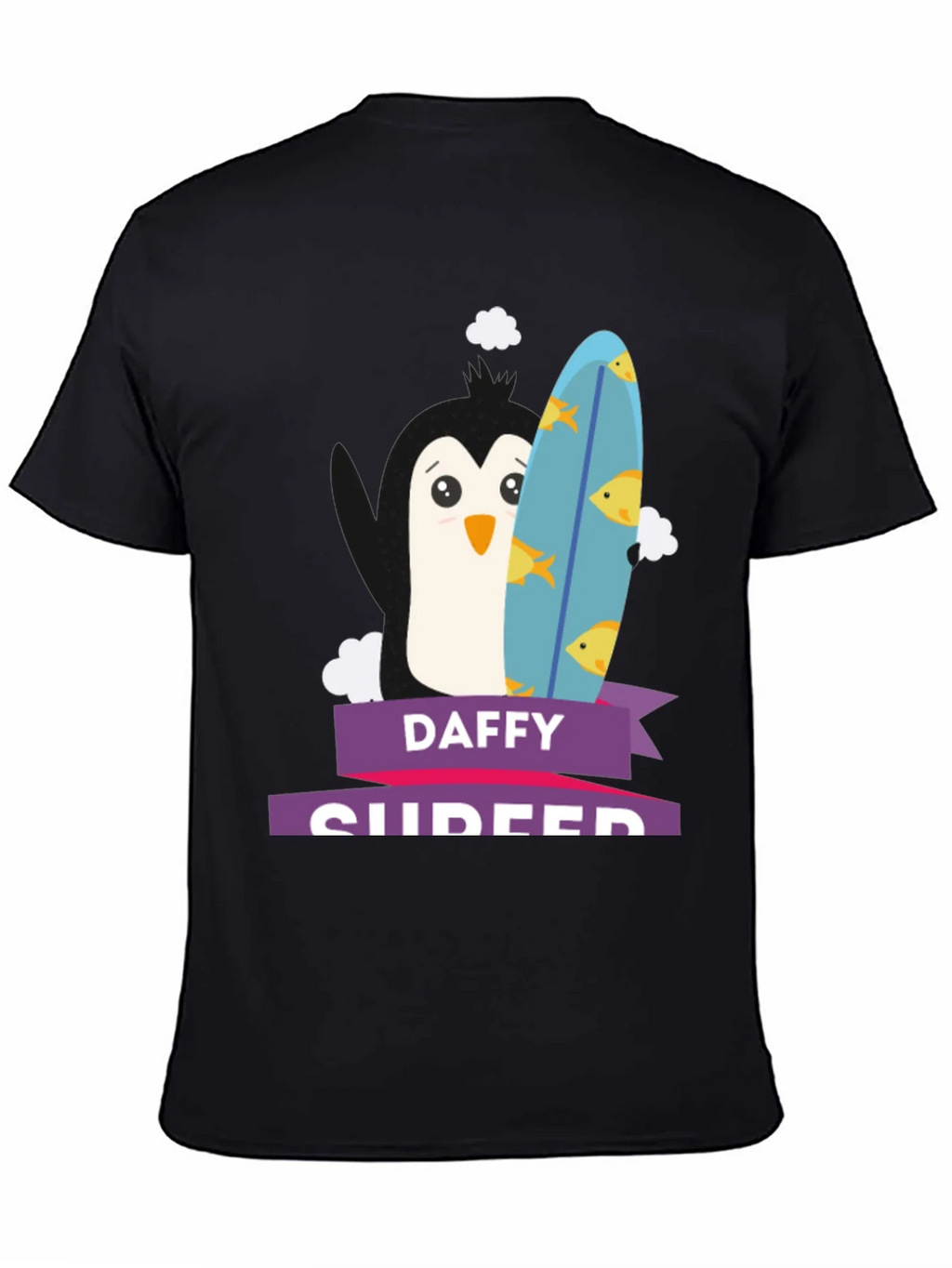 Daffy Surfer T-Shirt - Penguin Surfboard Graphic Tee product image 4