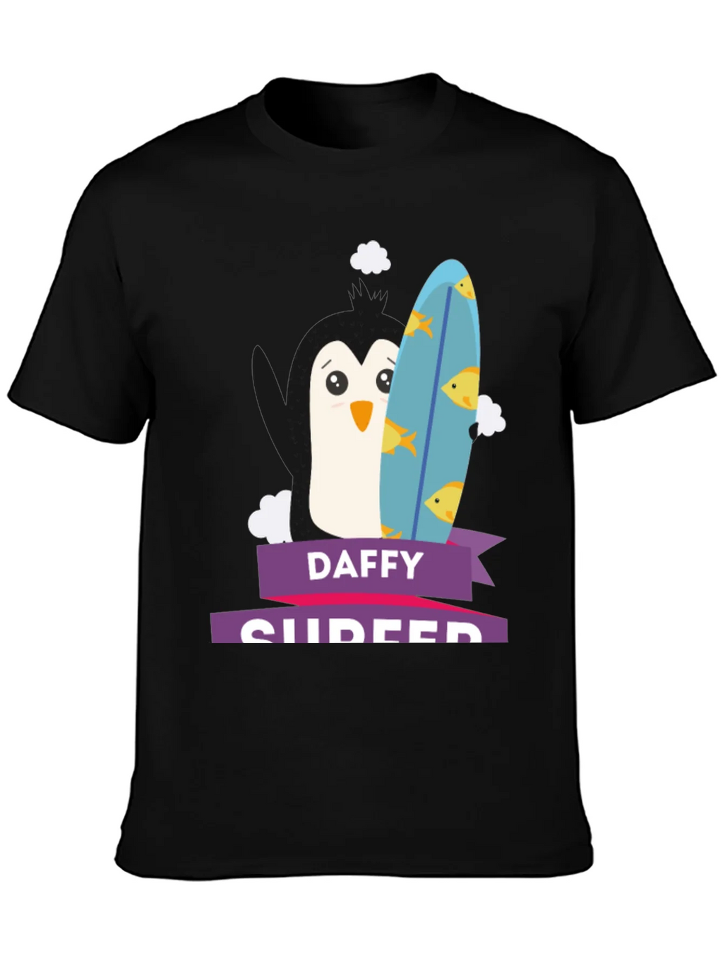 Daffy Surfer T-Shirt - Penguin Surfboard Graphic Tee product image 3