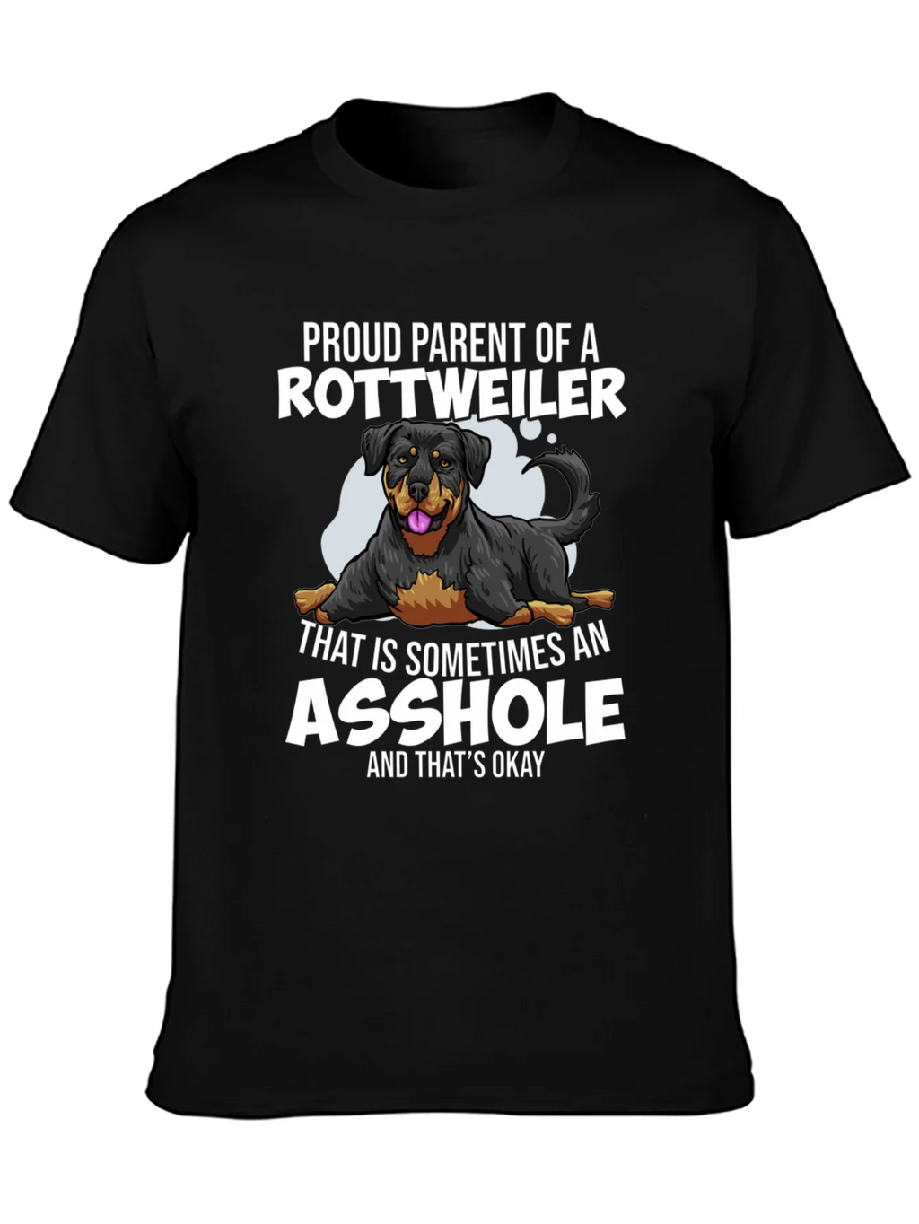 Proud Rottweiler Parent Graphic Tee - Black product image 3