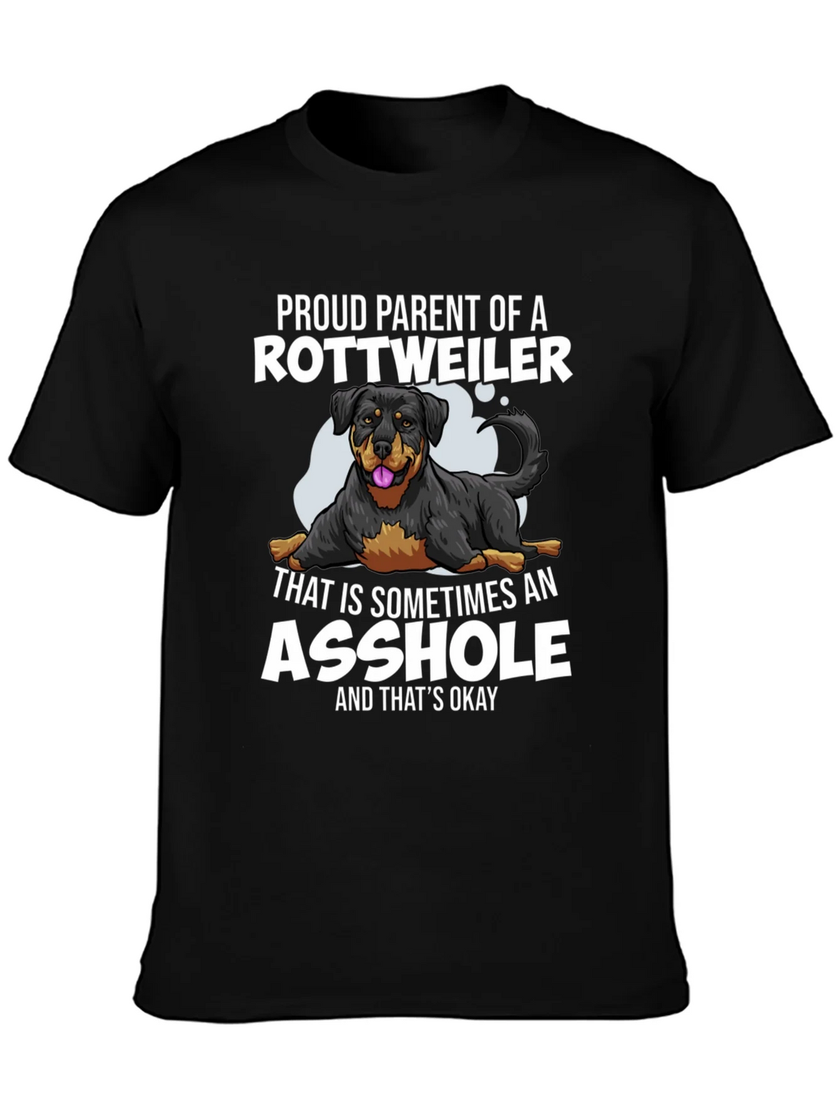 Proud Rottweiler Parent Graphic Tee - Black product image 3