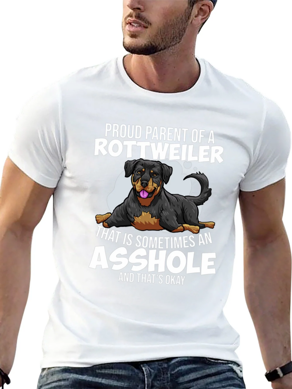 Proud Rottweiler Parent Graphic Tee - Black product image 12