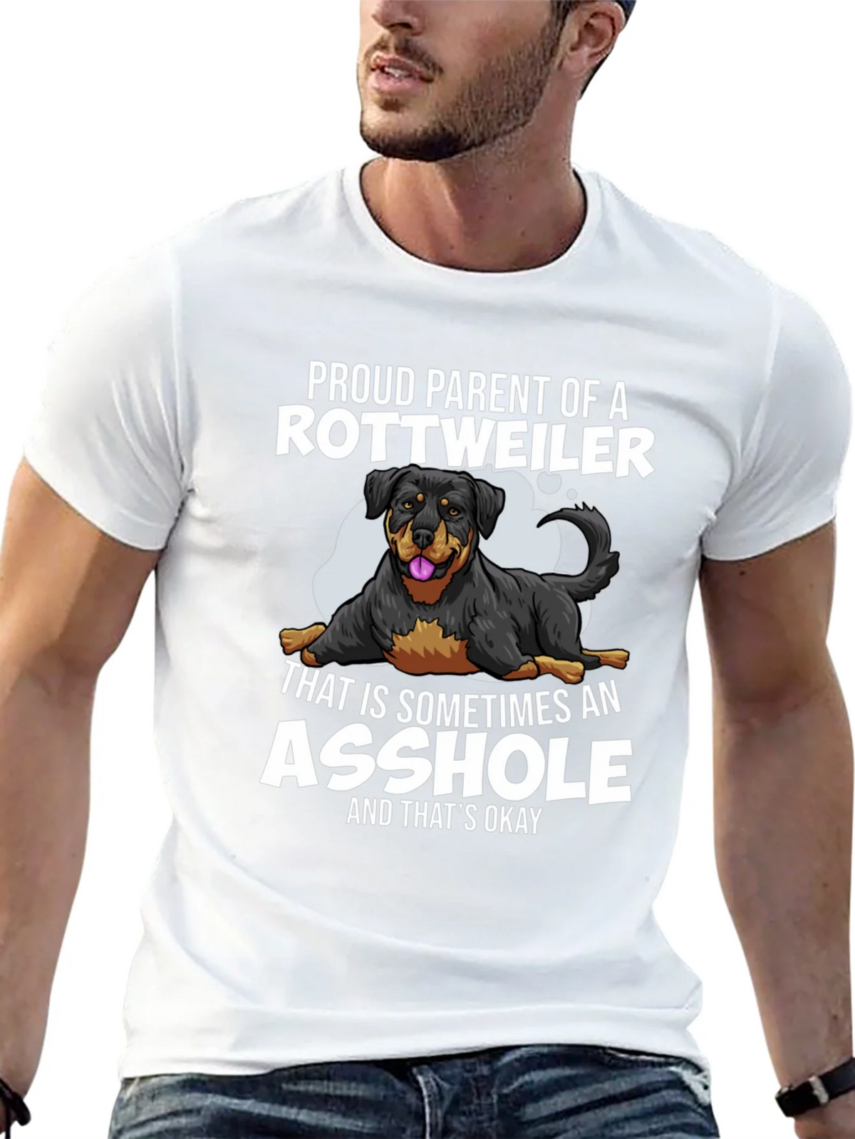 Proud Rottweiler Parent Graphic Tee - Black product image 12