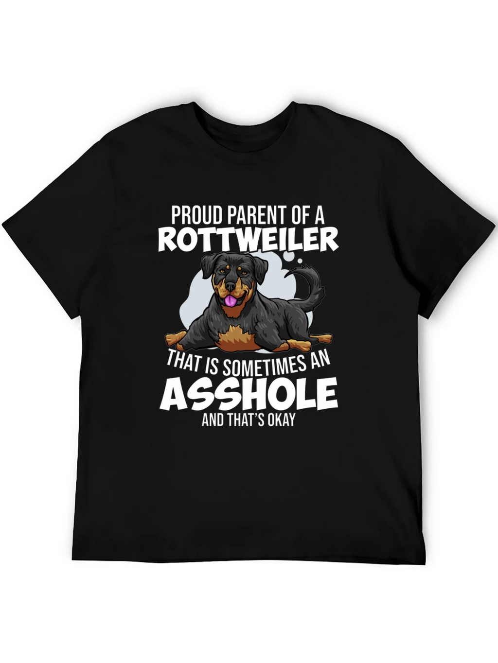 Proud Rottweiler Parent Graphic Tee - Black product image 5