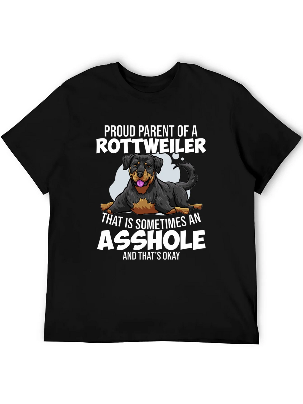 Proud Rottweiler Parent Graphic Tee - Black product image 5