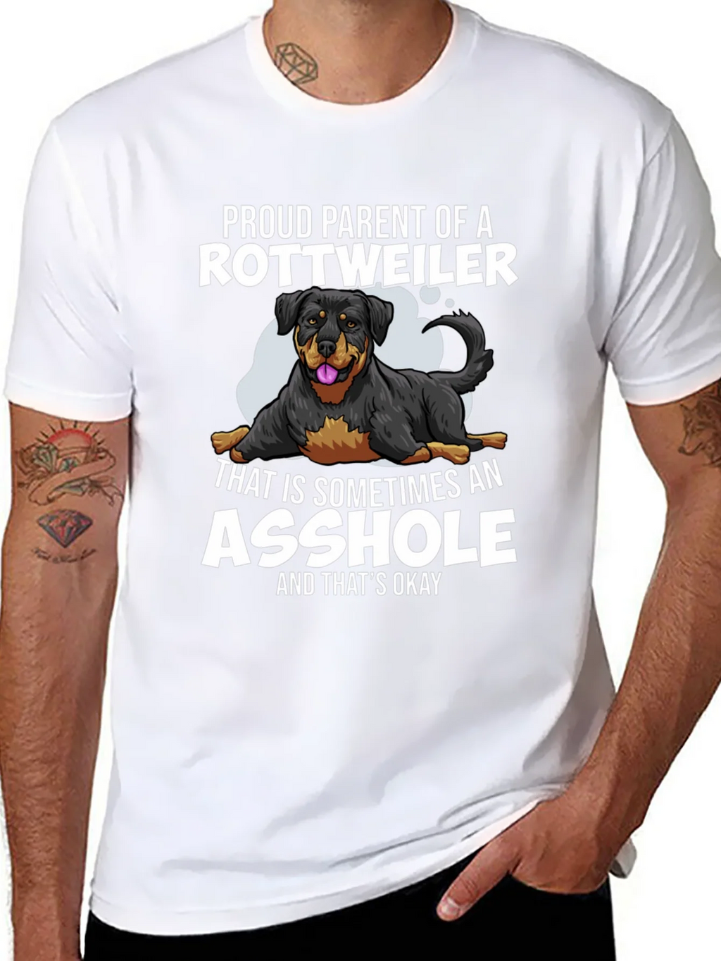 Proud Rottweiler Parent Graphic Tee - Black product image 7
