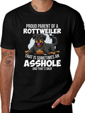 Proud Rottweiler Parent Graphic Tee - Black product image 1