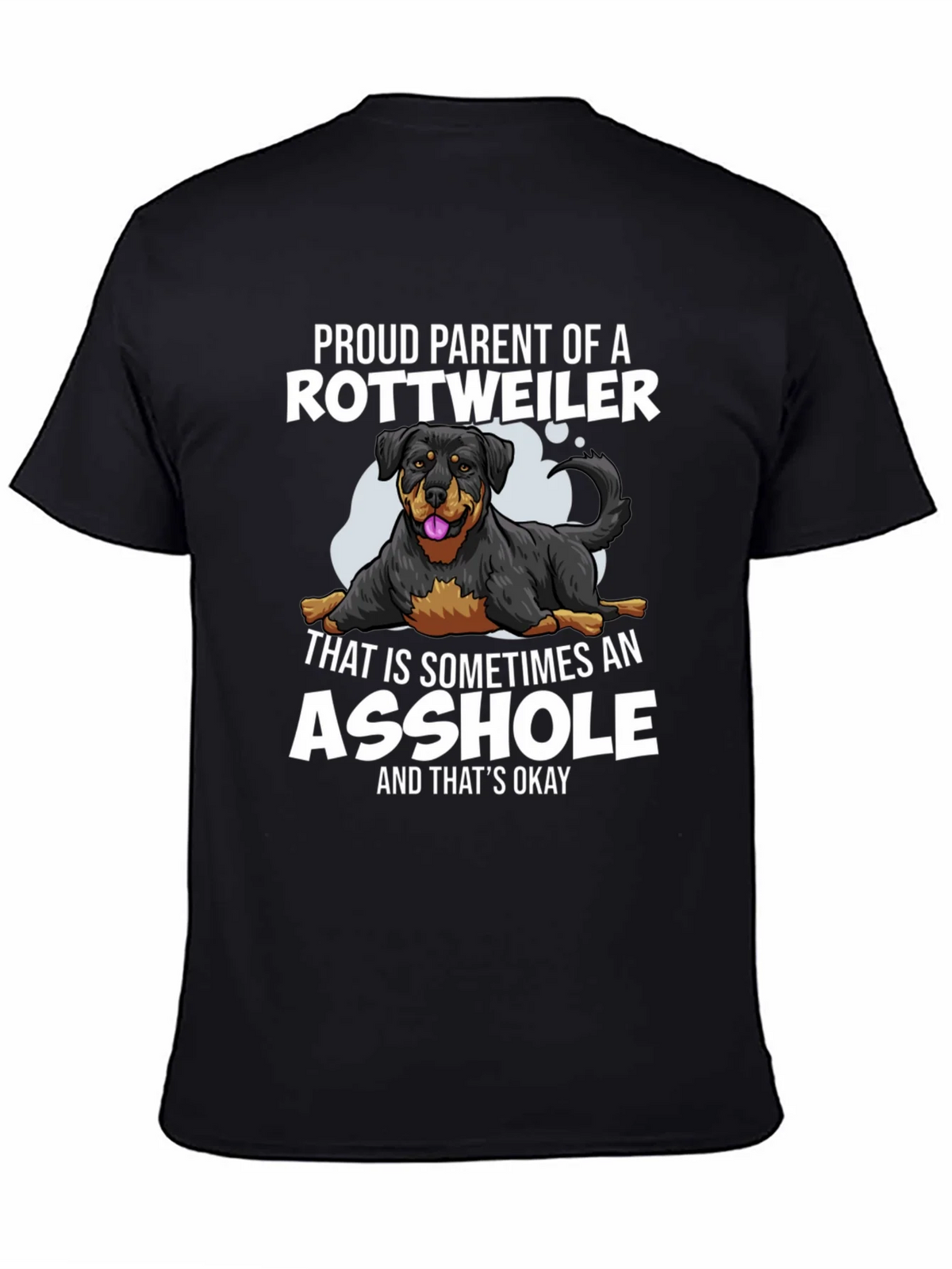 Proud Rottweiler Parent Graphic Tee - Black product image 4