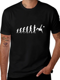 Evolution of Soccer T-Shirt - Black Graphic Tee product image 1