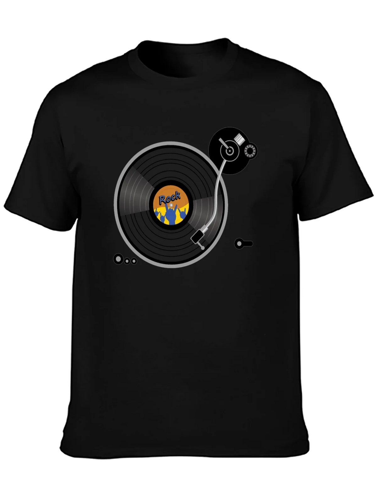 Rock Music Turntable T-Shirt - Retro Vinyl Design product image 1
