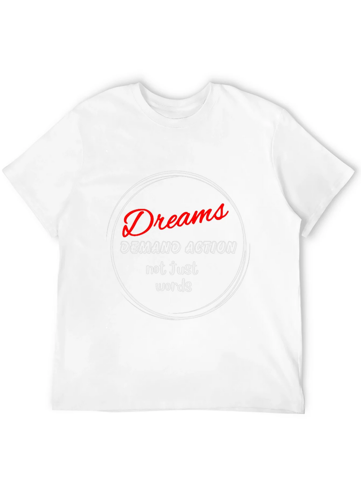 Dreams Demand Action T-Shirt - Motivational Black Tee product image 11