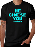 He Chose You John 15:16 Black T-Shirt product image 1