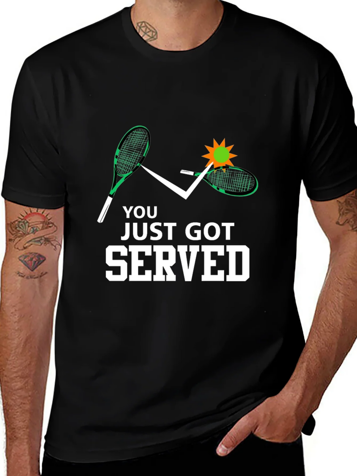 You Just Got Served Tennis Graphic Tee product image 1
