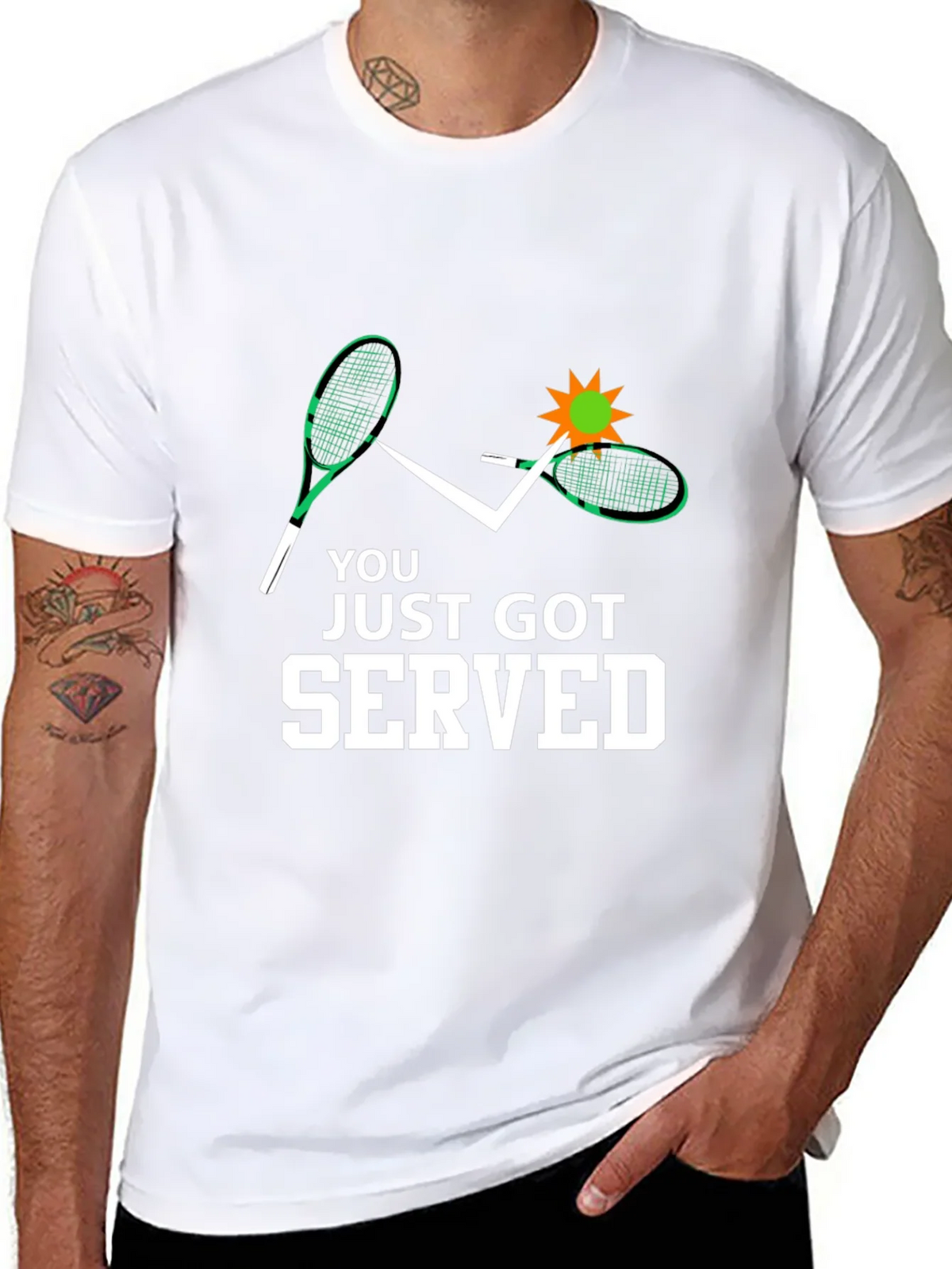 You Just Got Served Tennis Graphic Tee product image 7