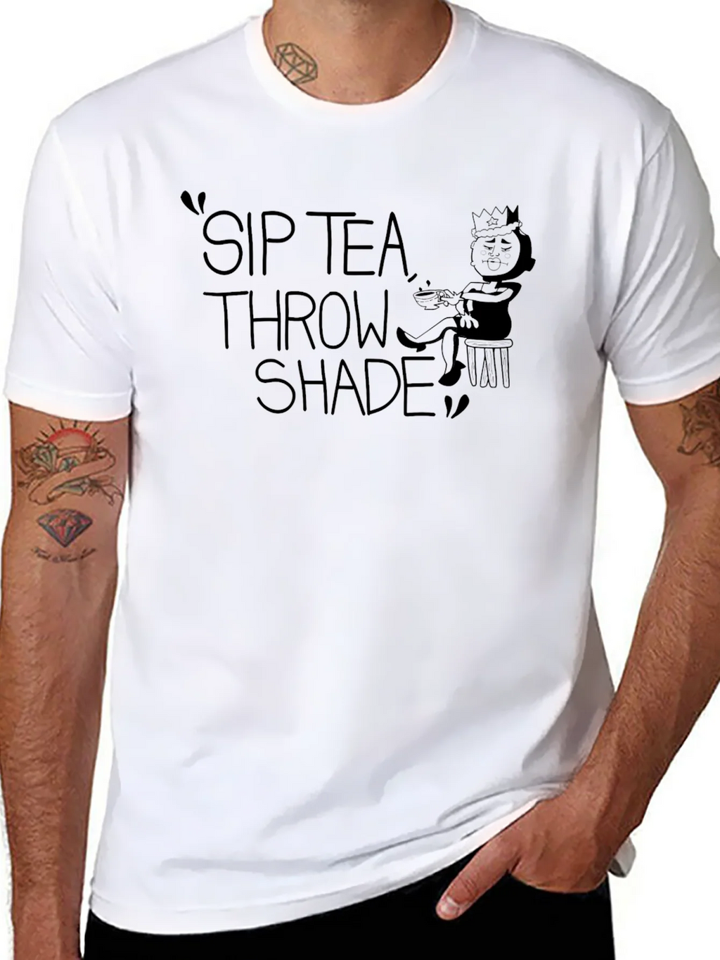 Sip Tea Throw Shade Graphic T-Shirt product image 7