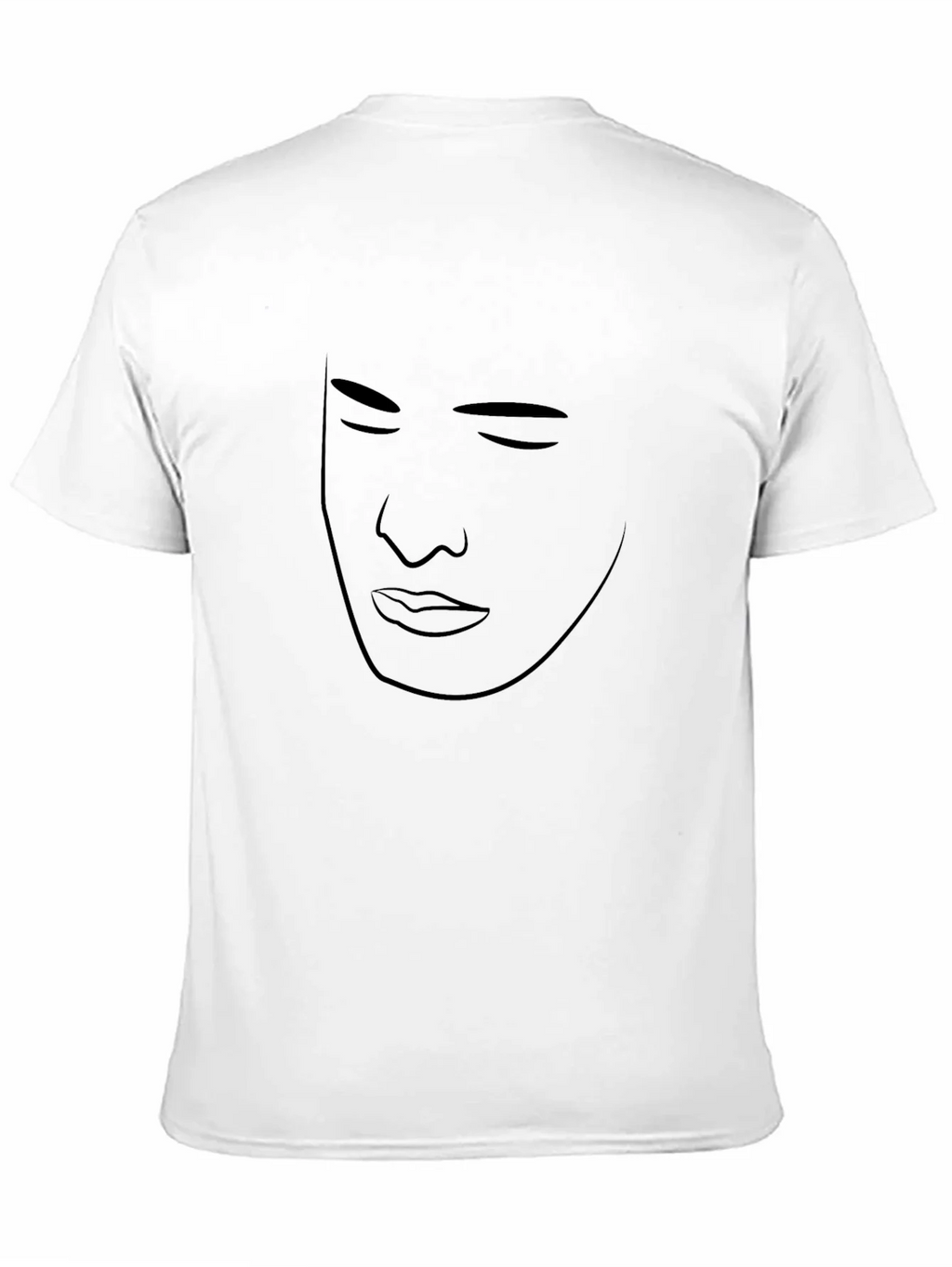 Minimalist Face Outline Black T-Shirt product image 10