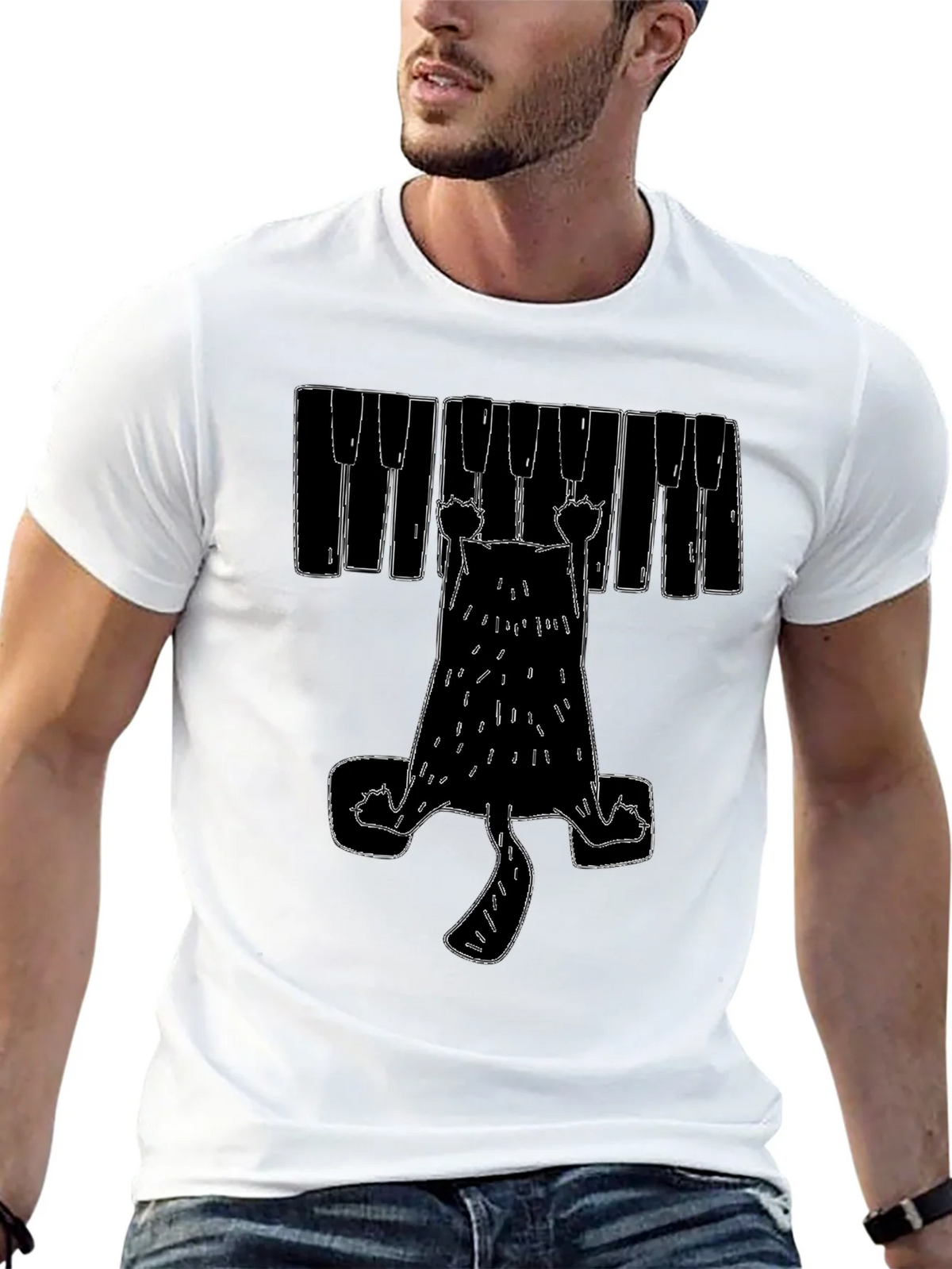 Piano Cat Graphic T-Shirt product image 8