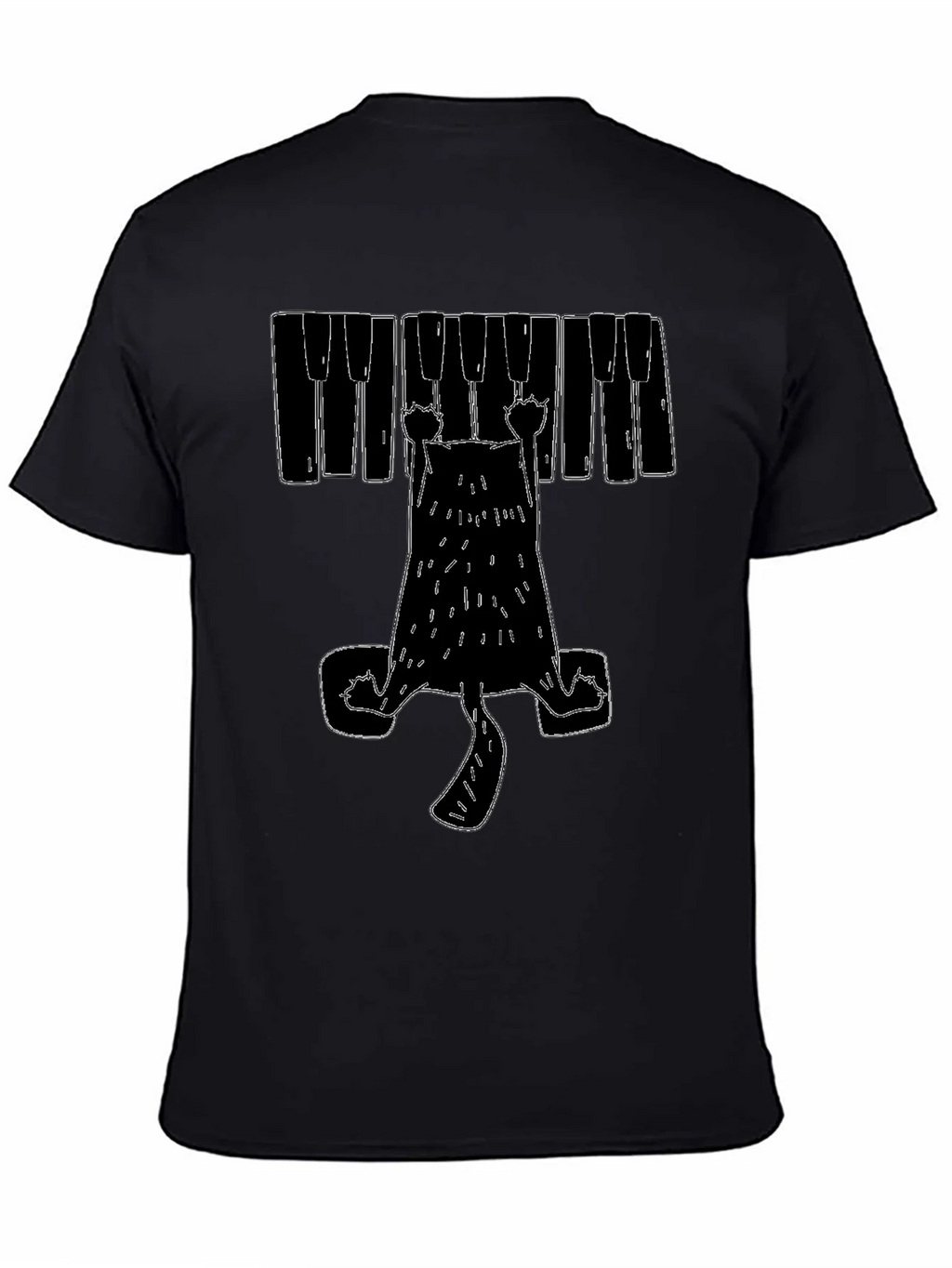 Piano Cat Graphic T-Shirt product image 2