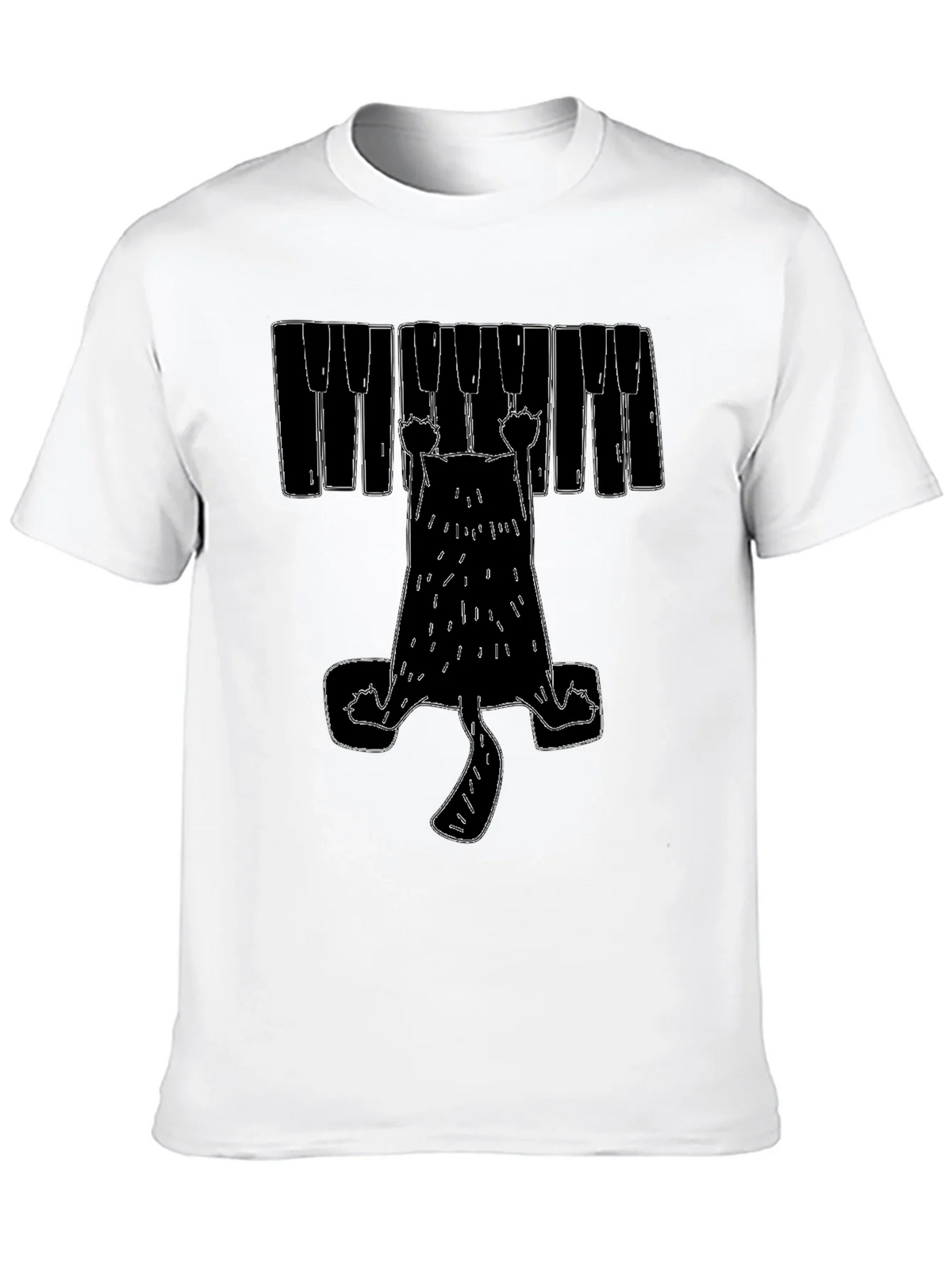 Piano Cat Graphic T-Shirt product image 5