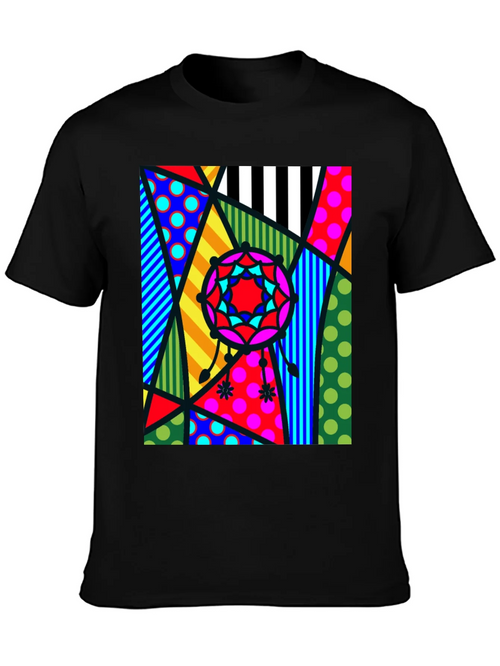 Abstract Geometric Patterned Mens T-Shirt product image 2