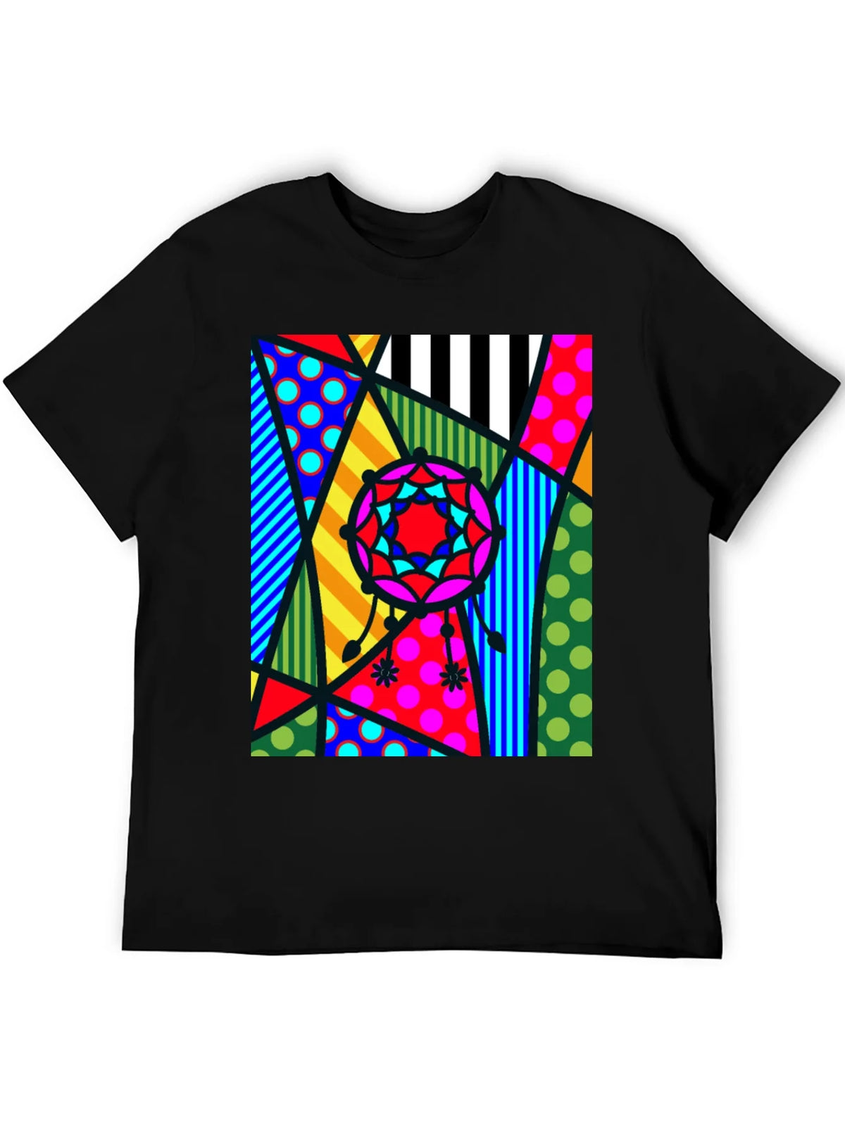 Abstract Geometric Patterned Mens T-Shirt product image 4