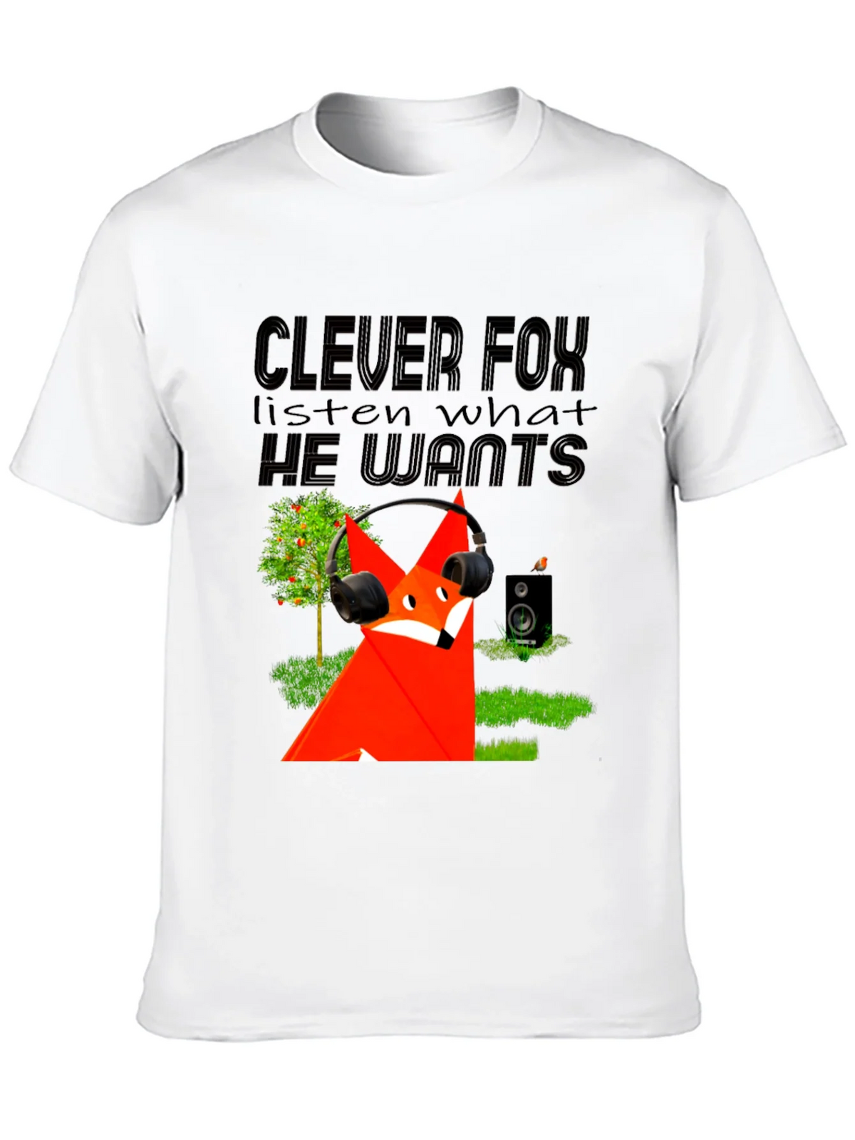 Clever Fox Graphic Tee - Listen Up in Style! product image 8