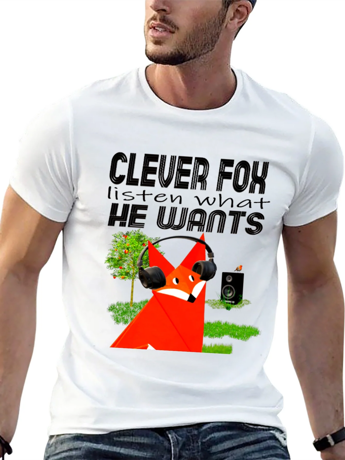 Clever Fox Graphic Tee - Listen Up in Style! product image 10