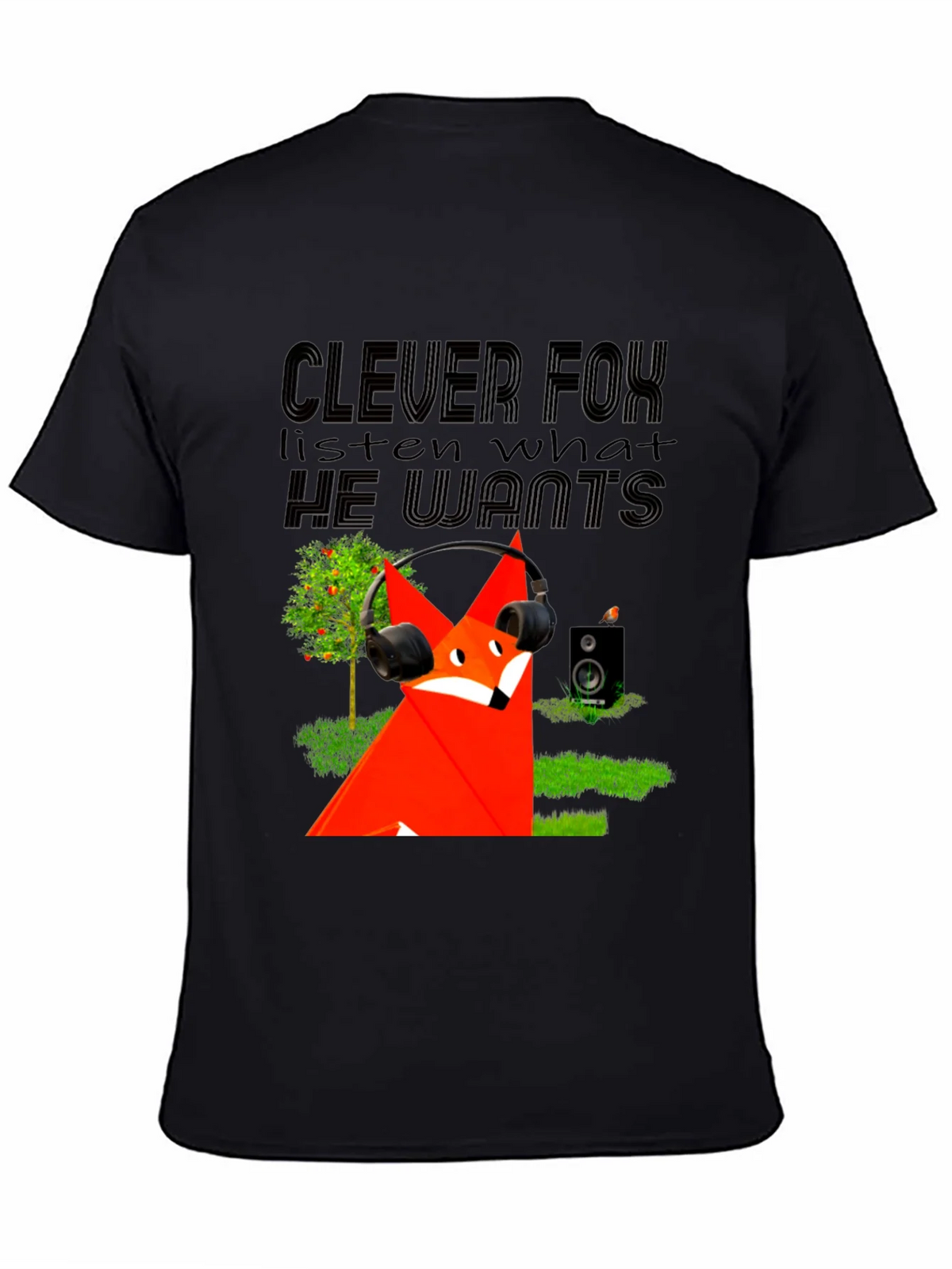 Clever Fox Graphic Tee - Listen Up in Style! product image 3