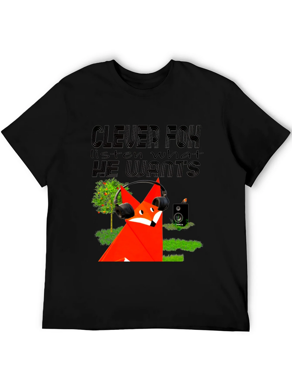 Clever Fox Graphic Tee - Listen Up in Style! product image 4