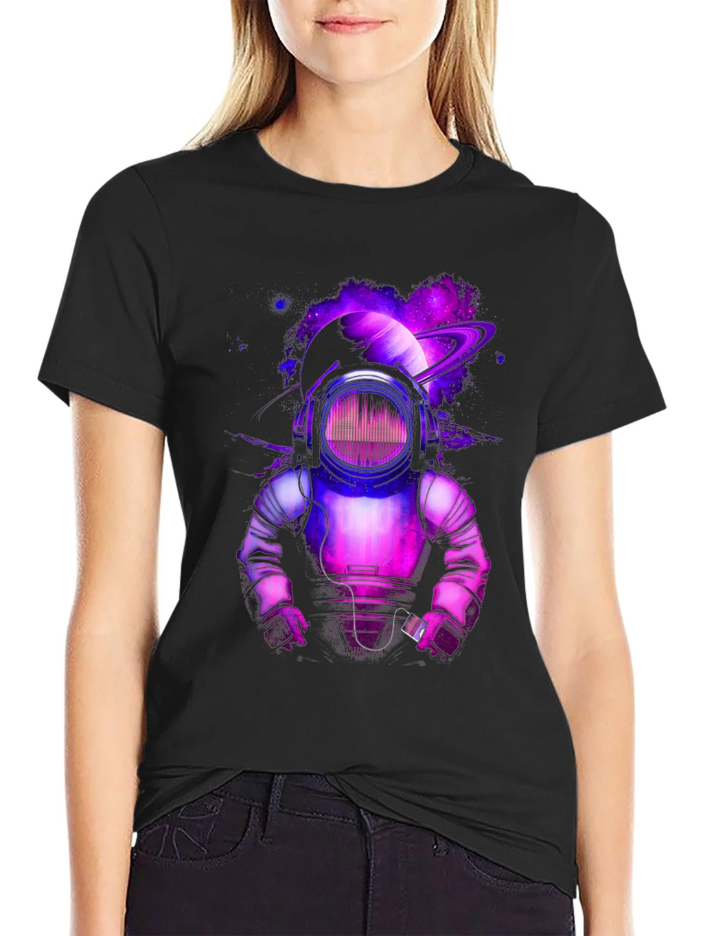 Cosmic DJ Astronaut Graphic Tee product image 2