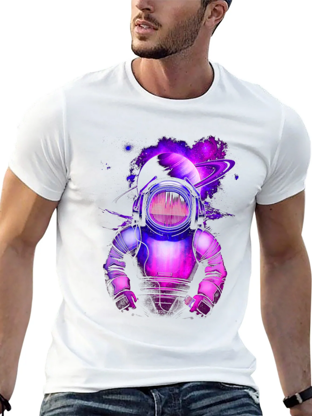 Cosmic DJ Astronaut Graphic Tee product image 11