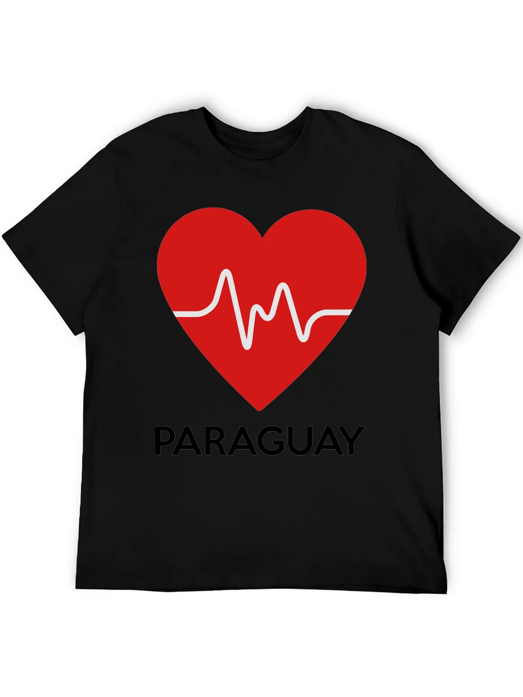 Paraguay Heartbeat T-Shirt - Black product image 5