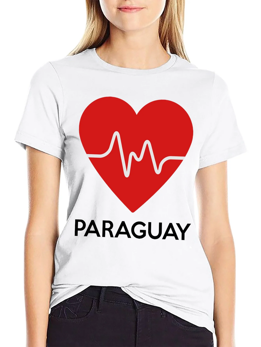 Paraguay Heartbeat T-Shirt - Black product image 8
