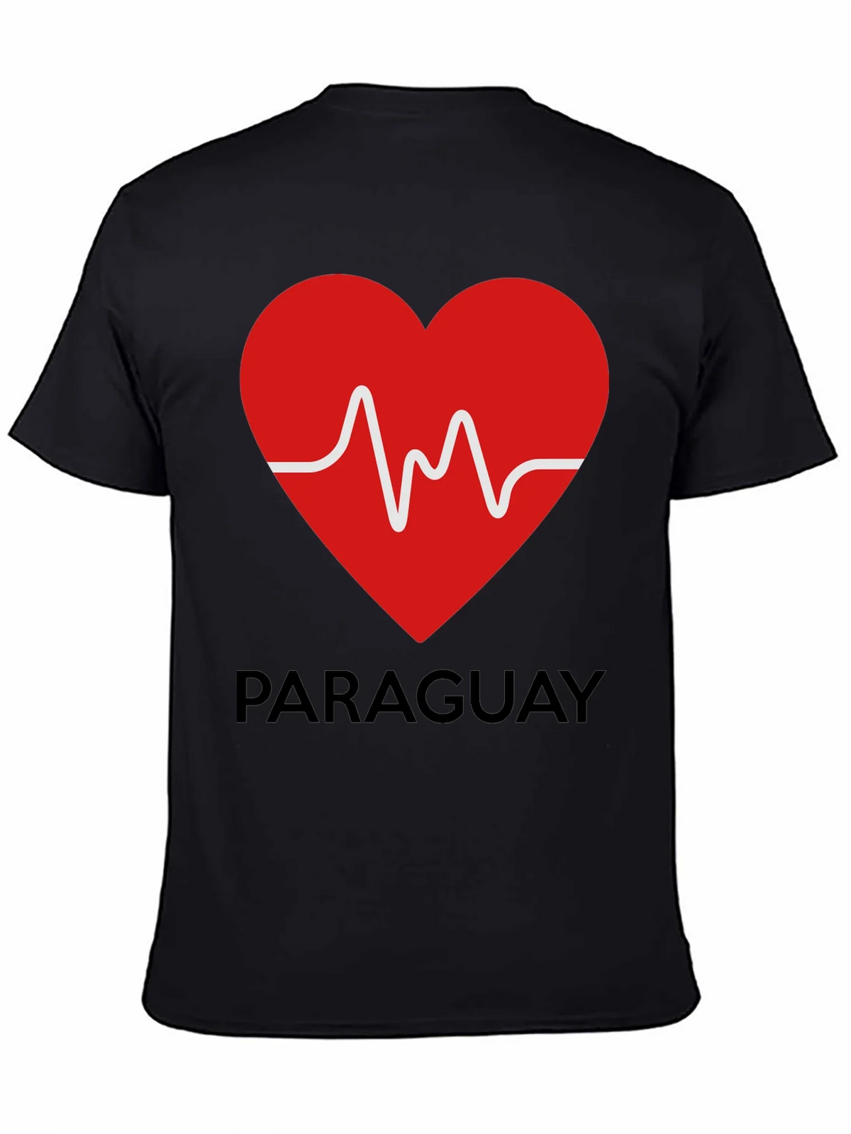 Paraguay Heartbeat T-Shirt - Black product image 4