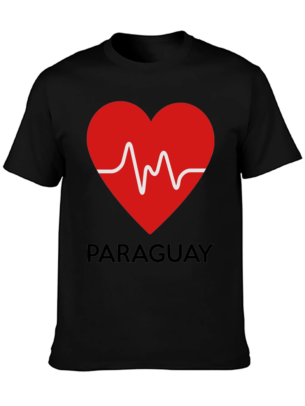Paraguay Heartbeat T-Shirt - Black product image 3