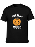 Current Mood Pumpkin Halloween Graphic Tee - Black product image 1