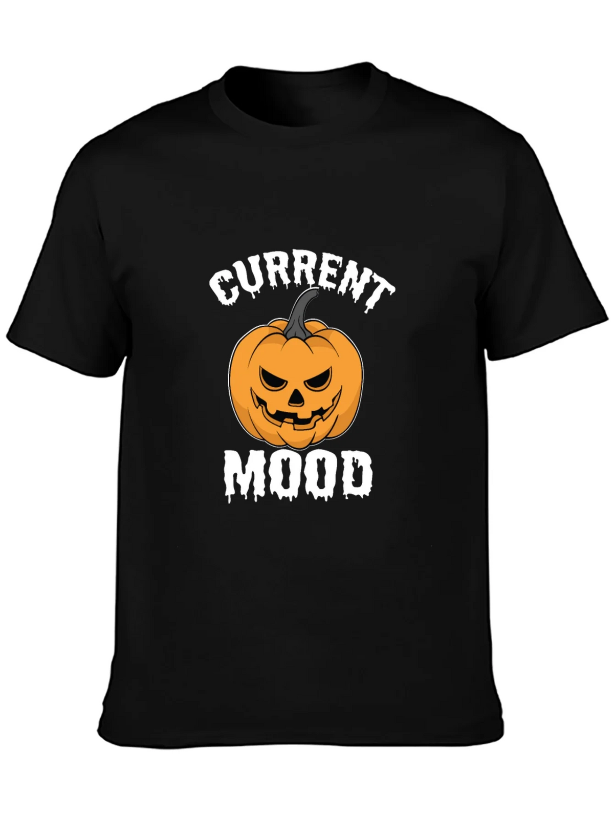 Current Mood Pumpkin Halloween Graphic Tee - Black product image 1