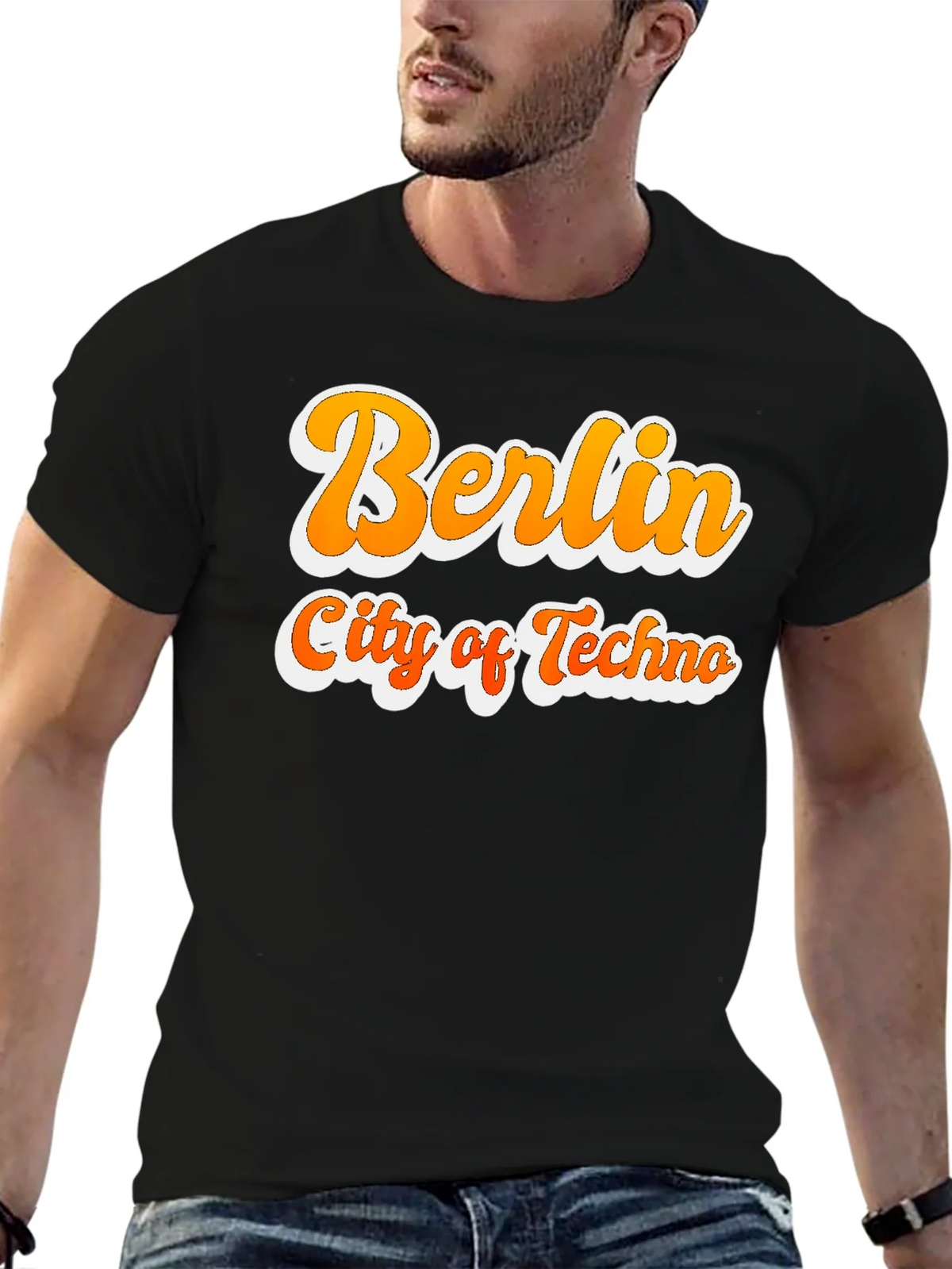 Berlin City of Techno Graphic T-Shirt - Black product image 6