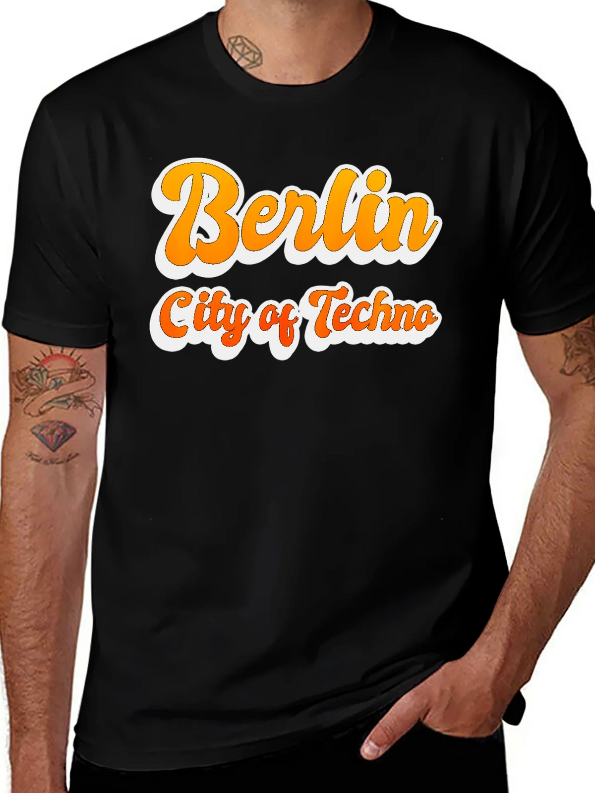Berlin City of Techno Graphic T-Shirt - Black product image 1