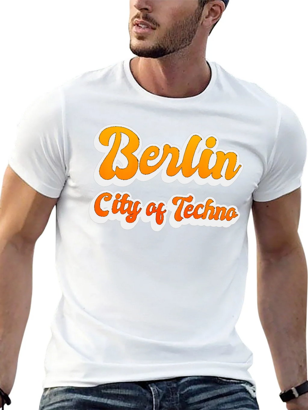 Berlin City of Techno Graphic T-Shirt - Black product image 12