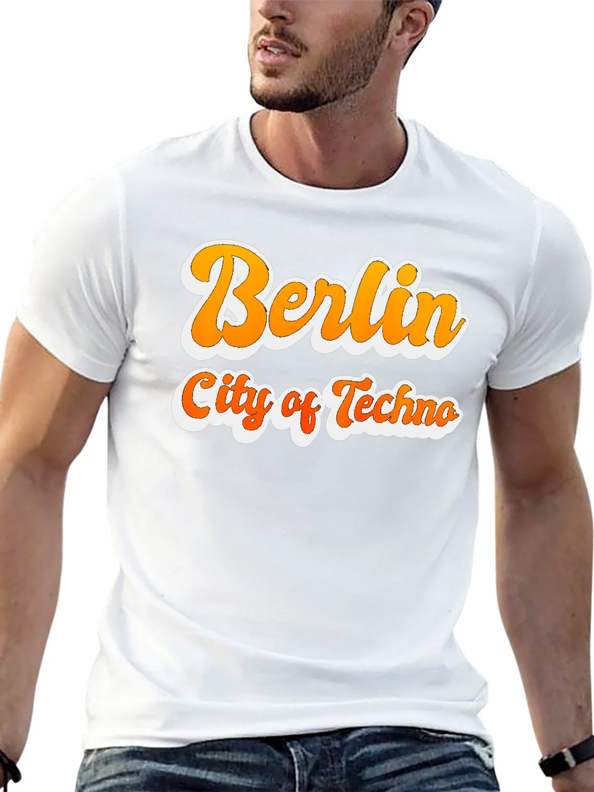 Berlin City of Techno Graphic T-Shirt - Black product image 12