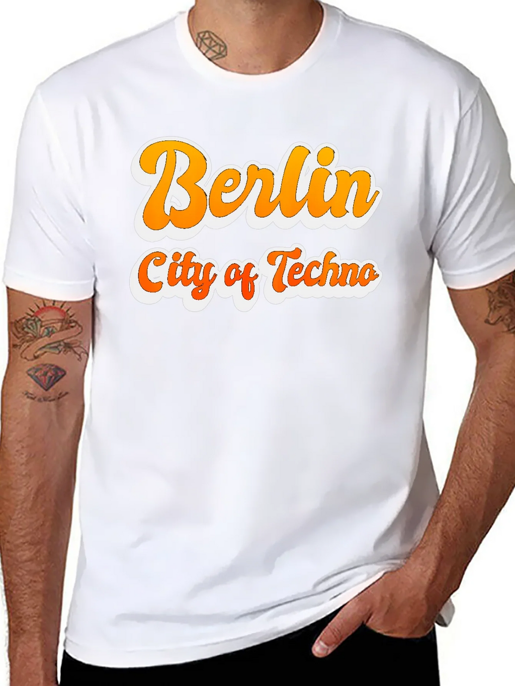 Berlin City of Techno Graphic T-Shirt - Black product image 7