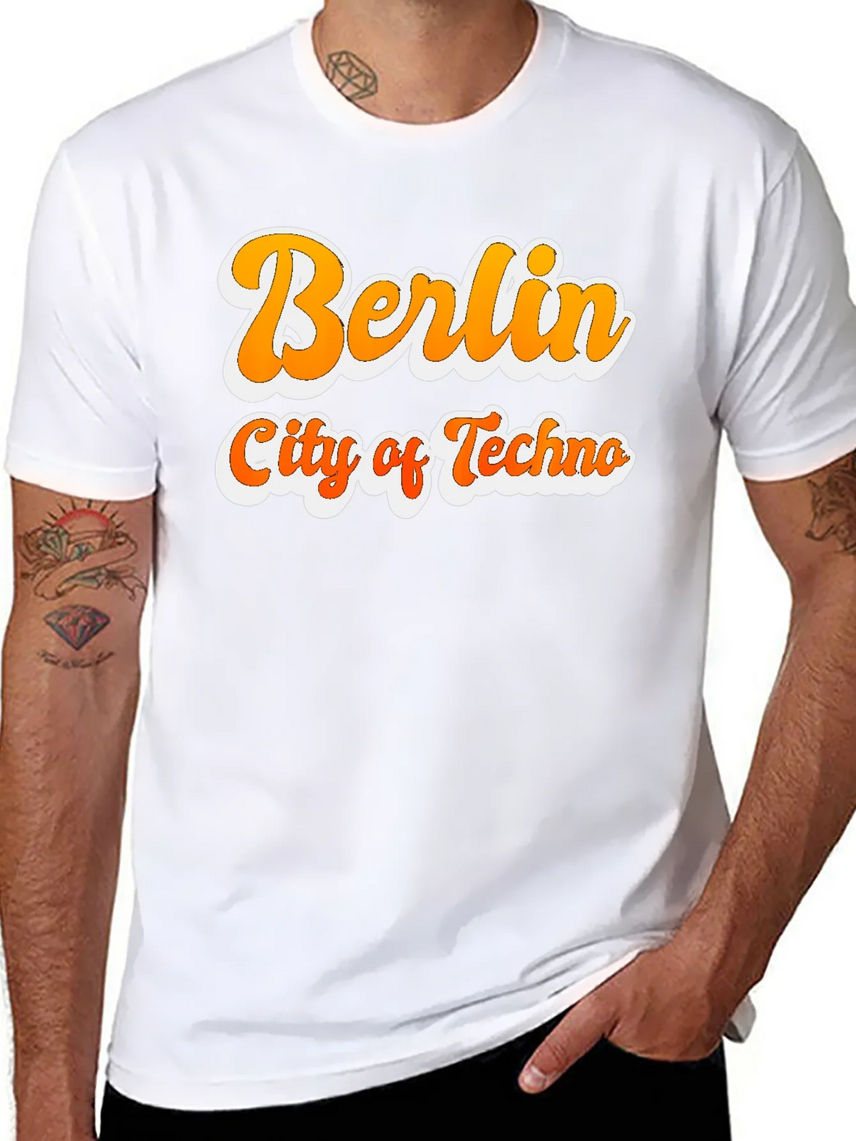 Berlin City of Techno Graphic T-Shirt - Black product image 7