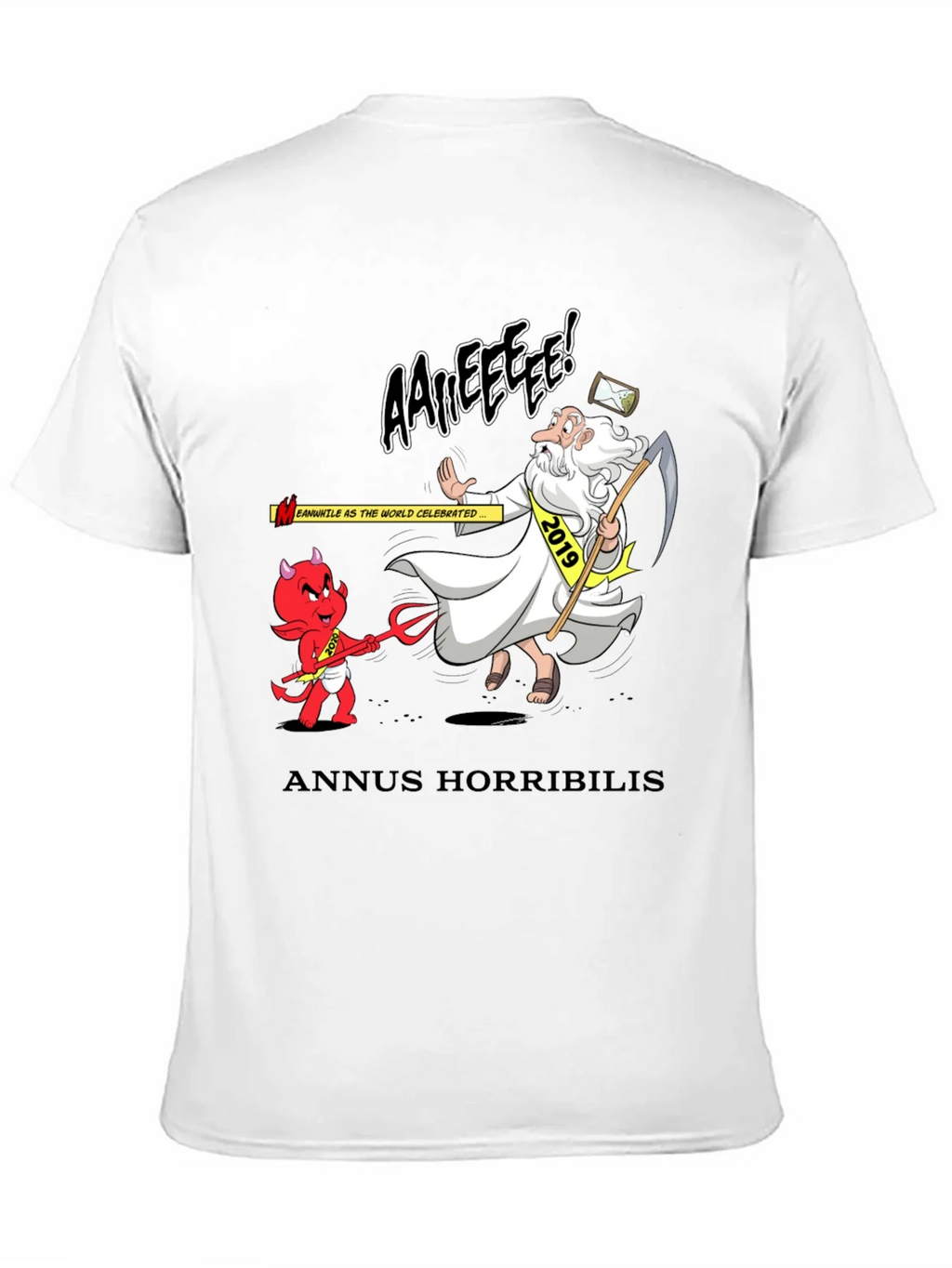 Anuus Horribilis T-Shirt: Cartoon Devil Confronts 2019 Time product image 10