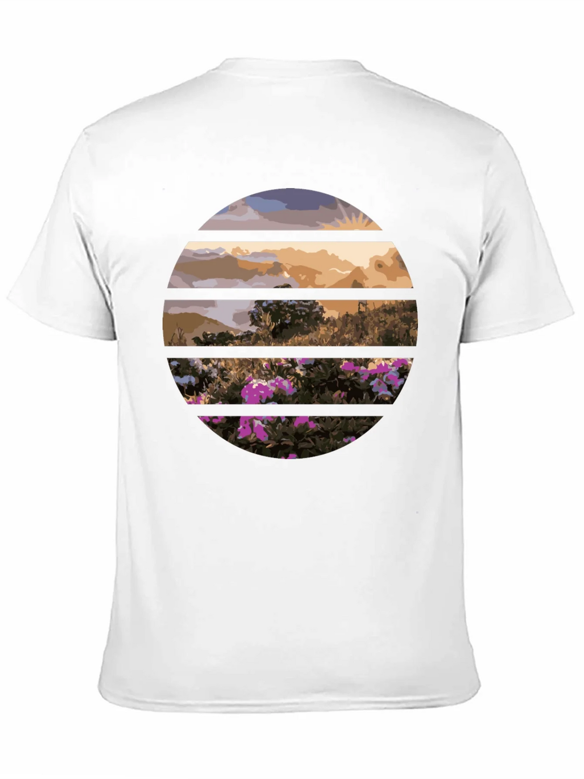 Sunset Landscape Circle Graphic Tee product image 10