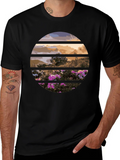 Sunset Landscape Circle Graphic Tee product image 1