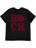 Rock Love Heart Valentines T-Shirt product image 1