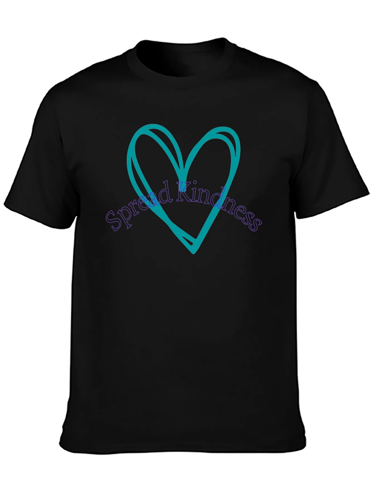 Spread Kindness Tee - Heart Design Black T-Shirt product image 3