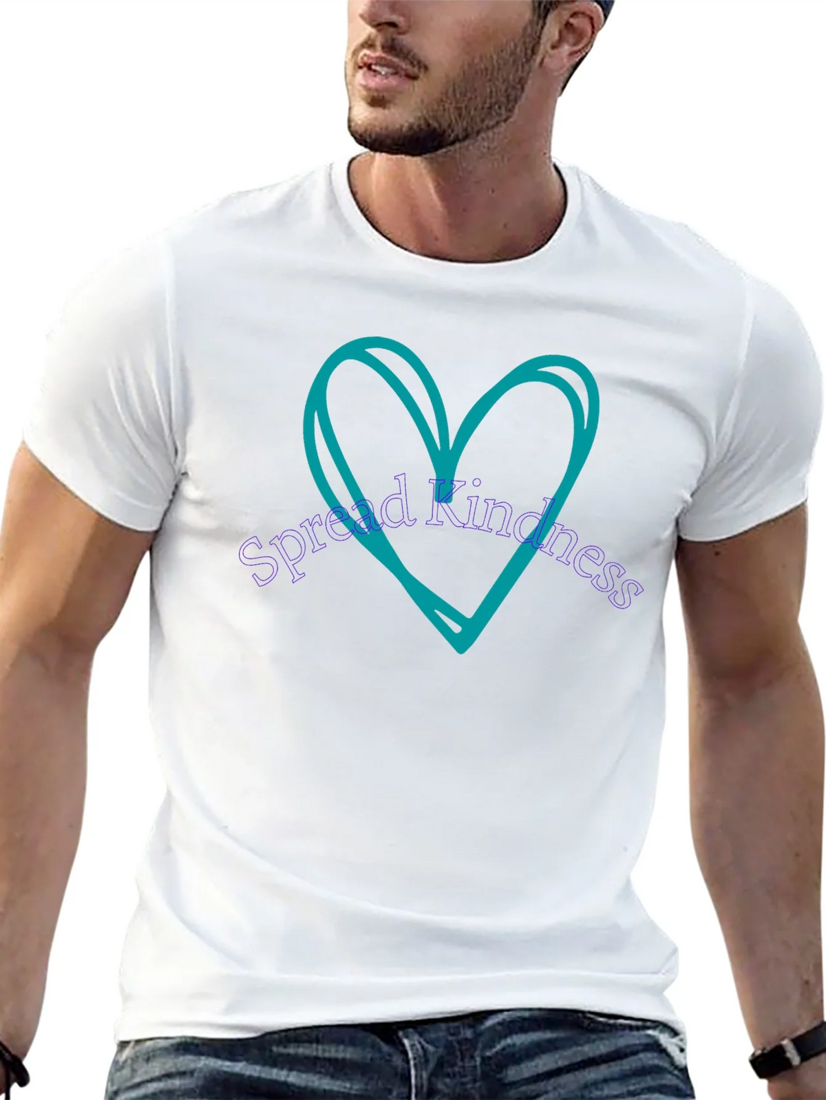 Spread Kindness Tee - Heart Design Black T-Shirt product image 12